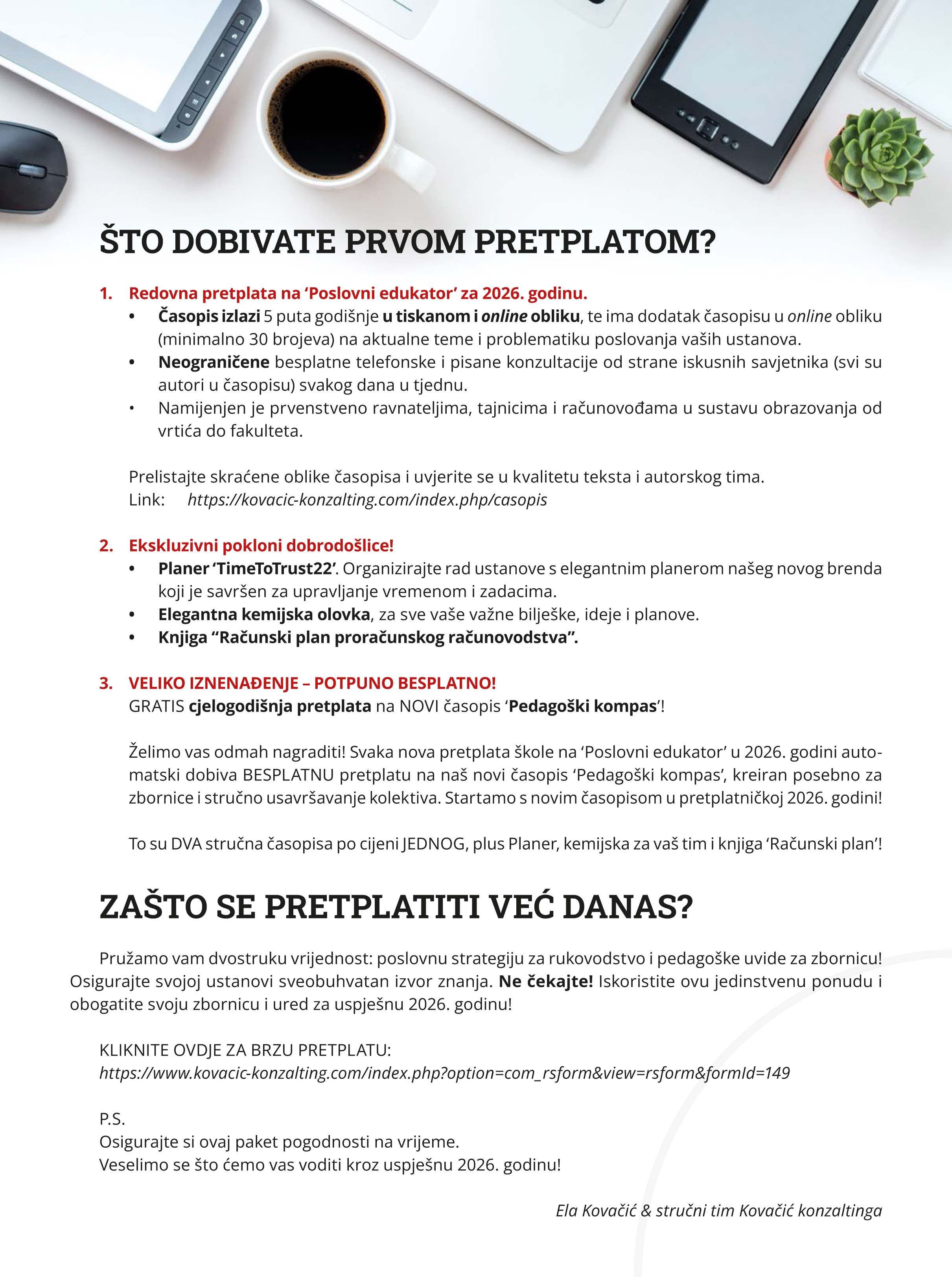 Kovačić konzalting 2025 Letak 205x275mm Pretplata na časopis Poslovni edukator obostrani WEB 2