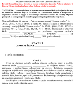 ogledni primjerak statuta osnovne skole 1
