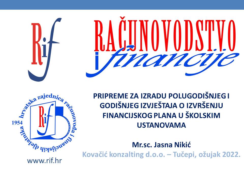 JASNA NIKIĆ Pripreme za izvrsenje FP