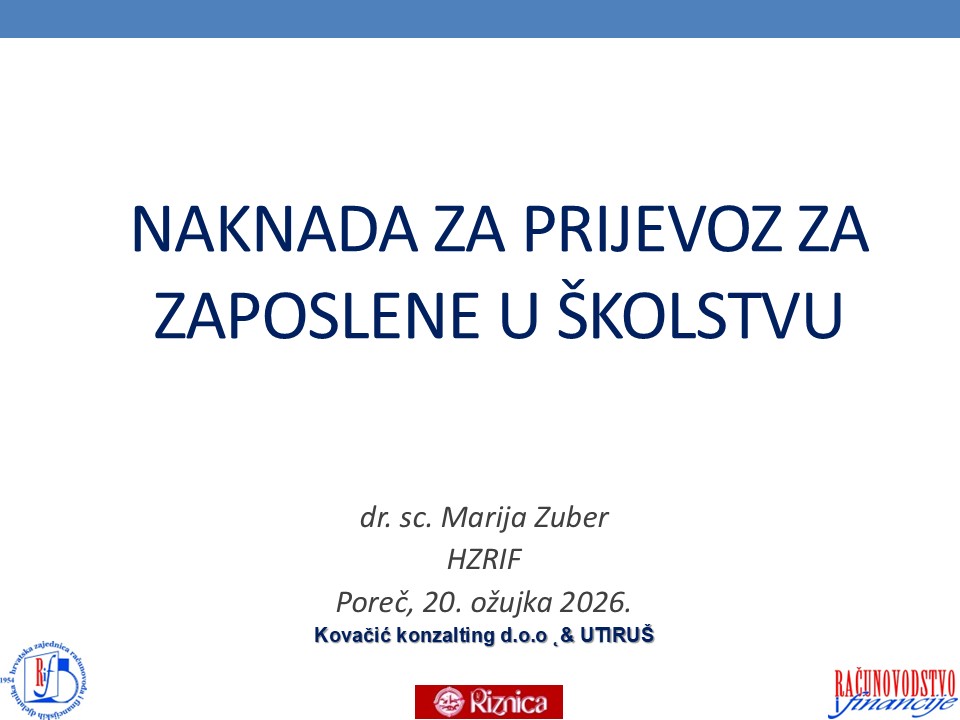 MARIJA ZUBER - Naknada za prijevoz