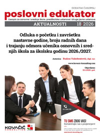 Dodatak časopisu broj 18/2026 - Odluka o početku i završetku  nastavne godine, broju radnih dana i trajanju odmora učenika osnovnih i sred njih škola za školsku godinu 2026./2027.