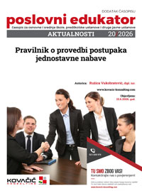 Dodatak časopisu broj 20/2026 - Pravilnik o provedbi postupaka  jednostavne nabave