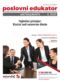 Dodatak časopisu broj 6/2025 - Ogledni primjer:  Kućni red osnovne škole